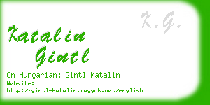 katalin gintl business card